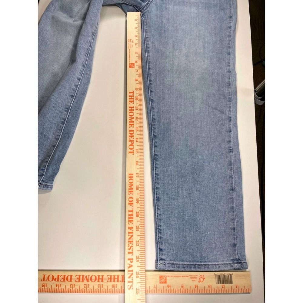 Straight Leg Crop Jeans W/14 Light Blue Wash Talbots KH5741 - Picture 8 of 15